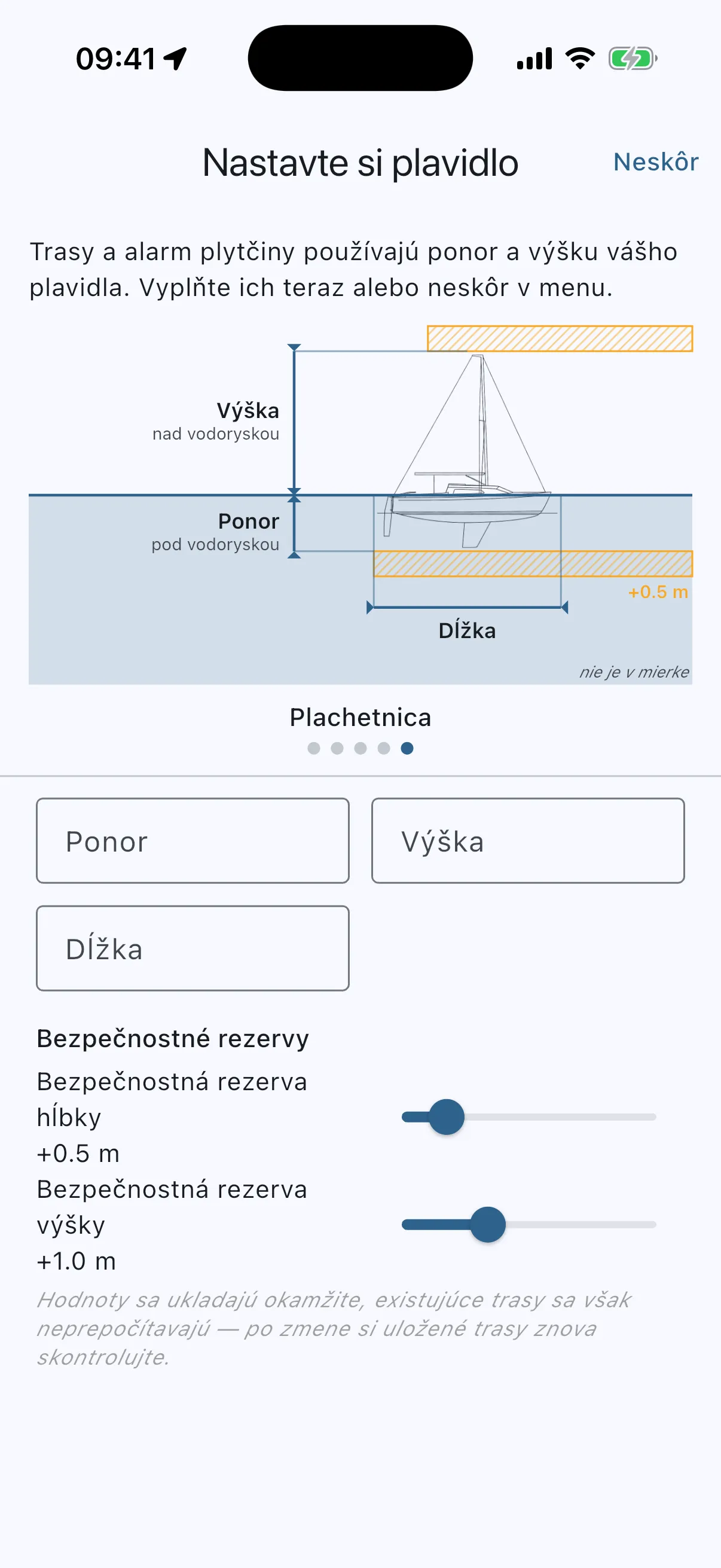 Boat setup asked once on first launch, with Later