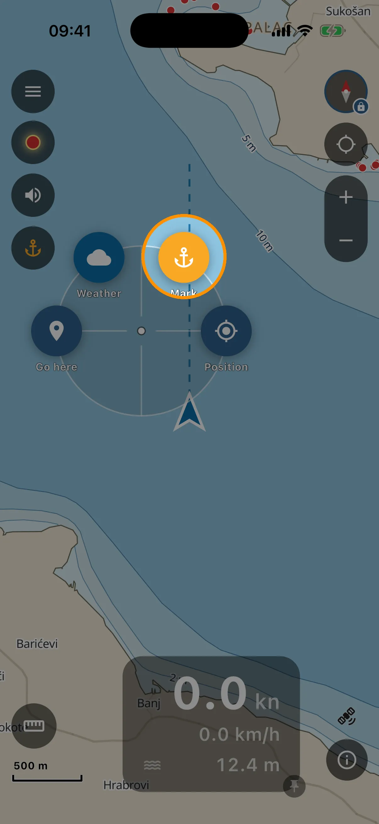 Long-press ring menu