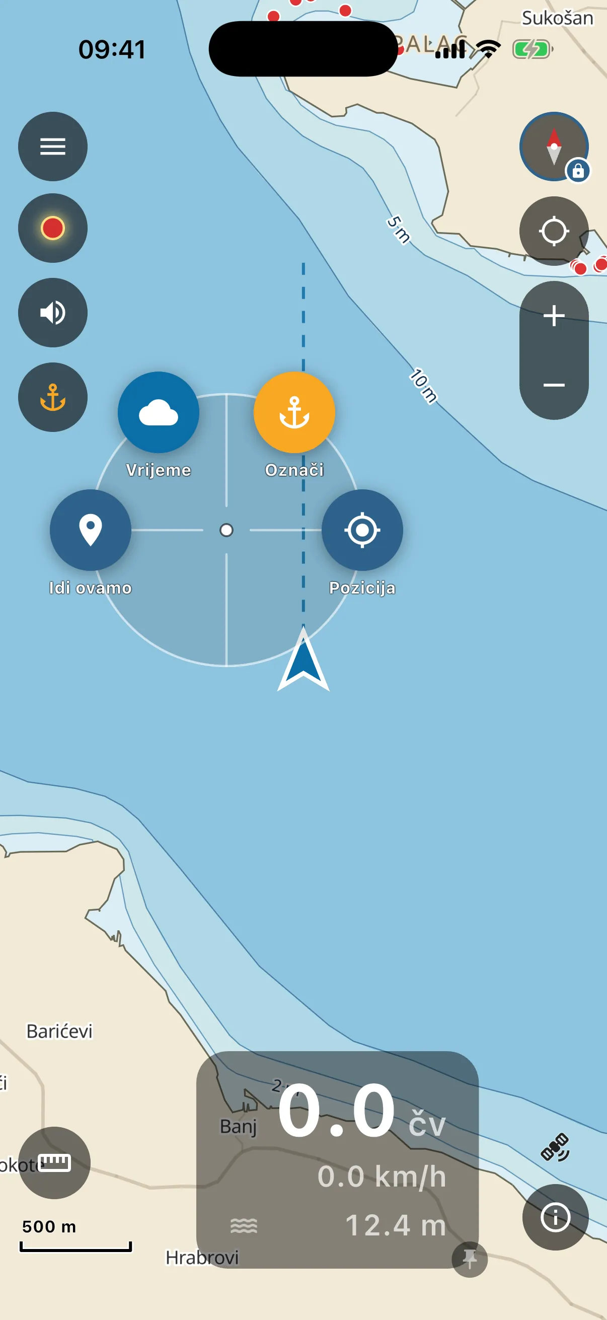 Long-press ring menu