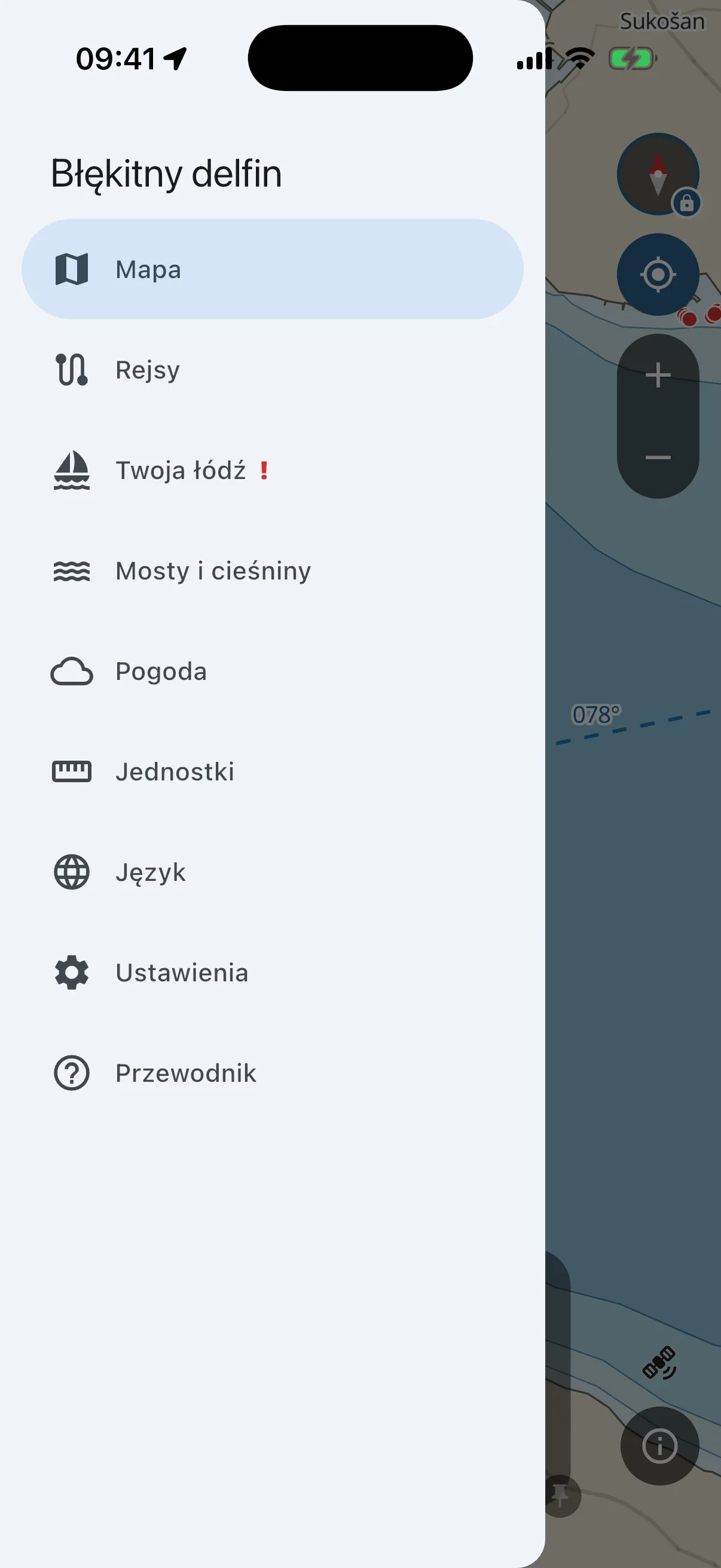 Main menu drawer