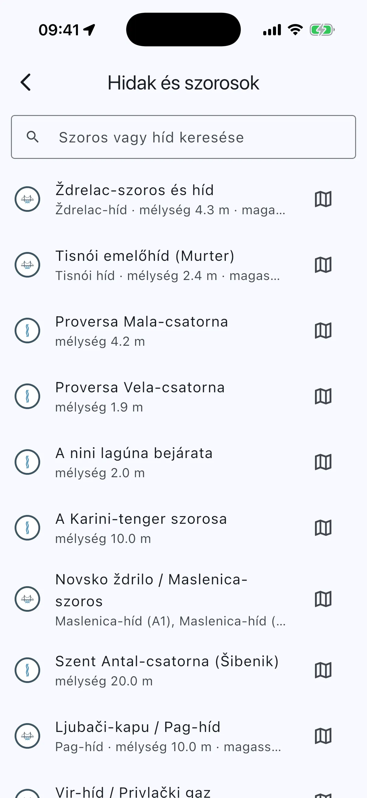 Bridges and straits catalogue list