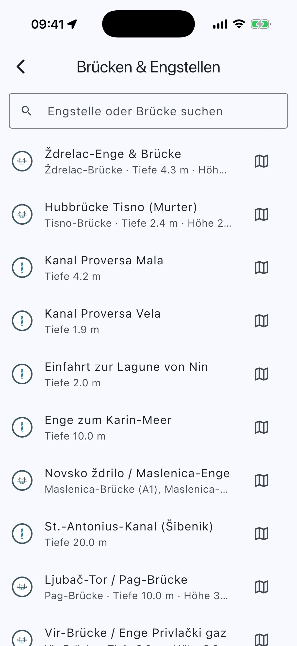 Bridges and straits catalogue list