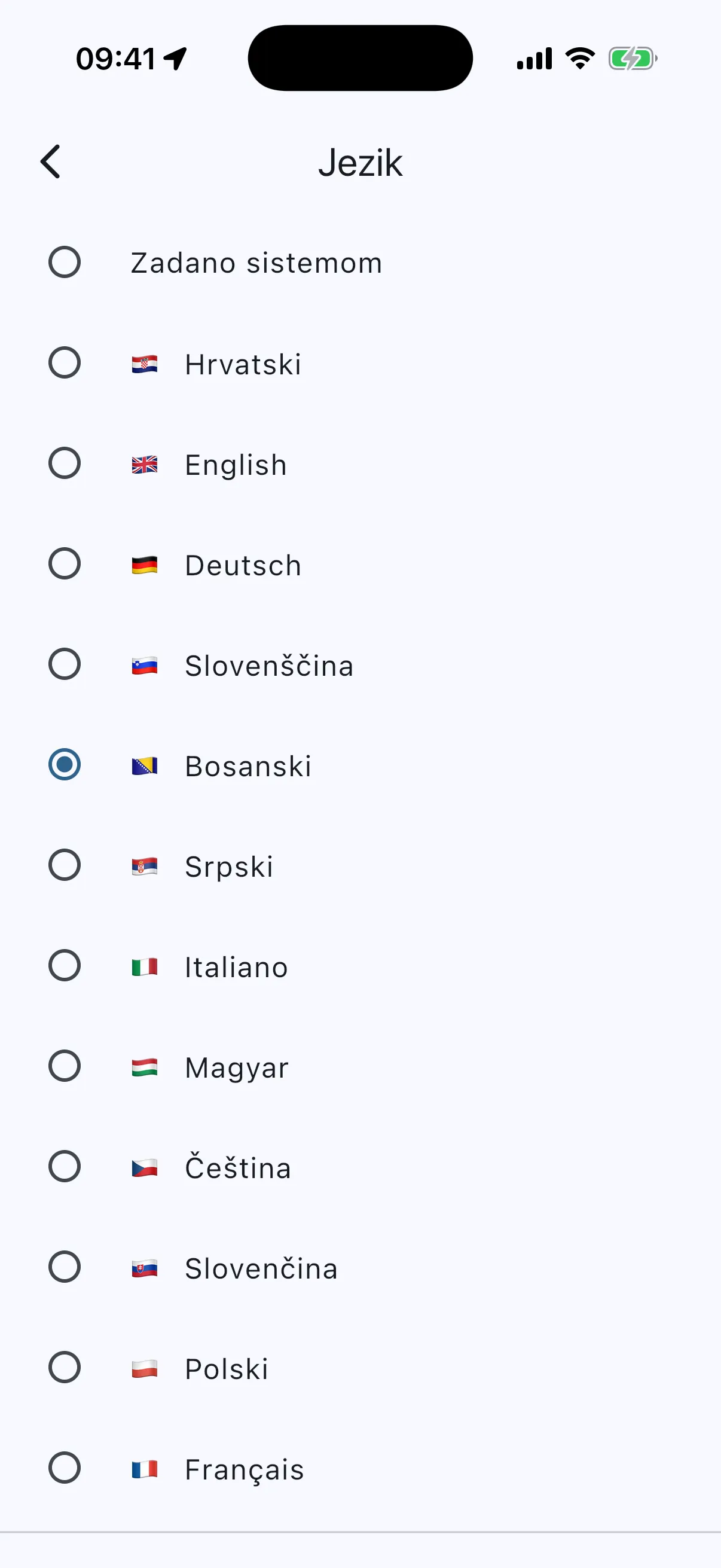 Language list