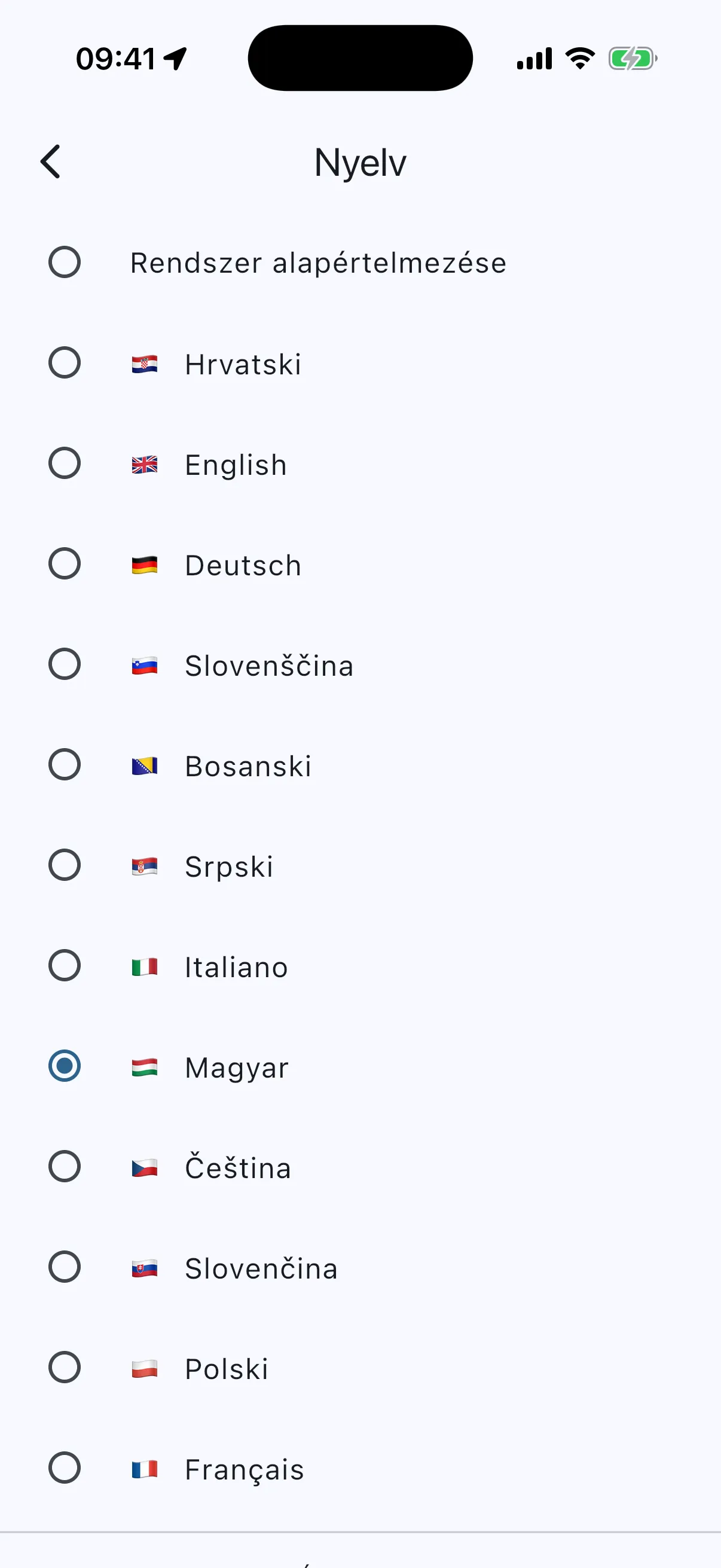 Language list