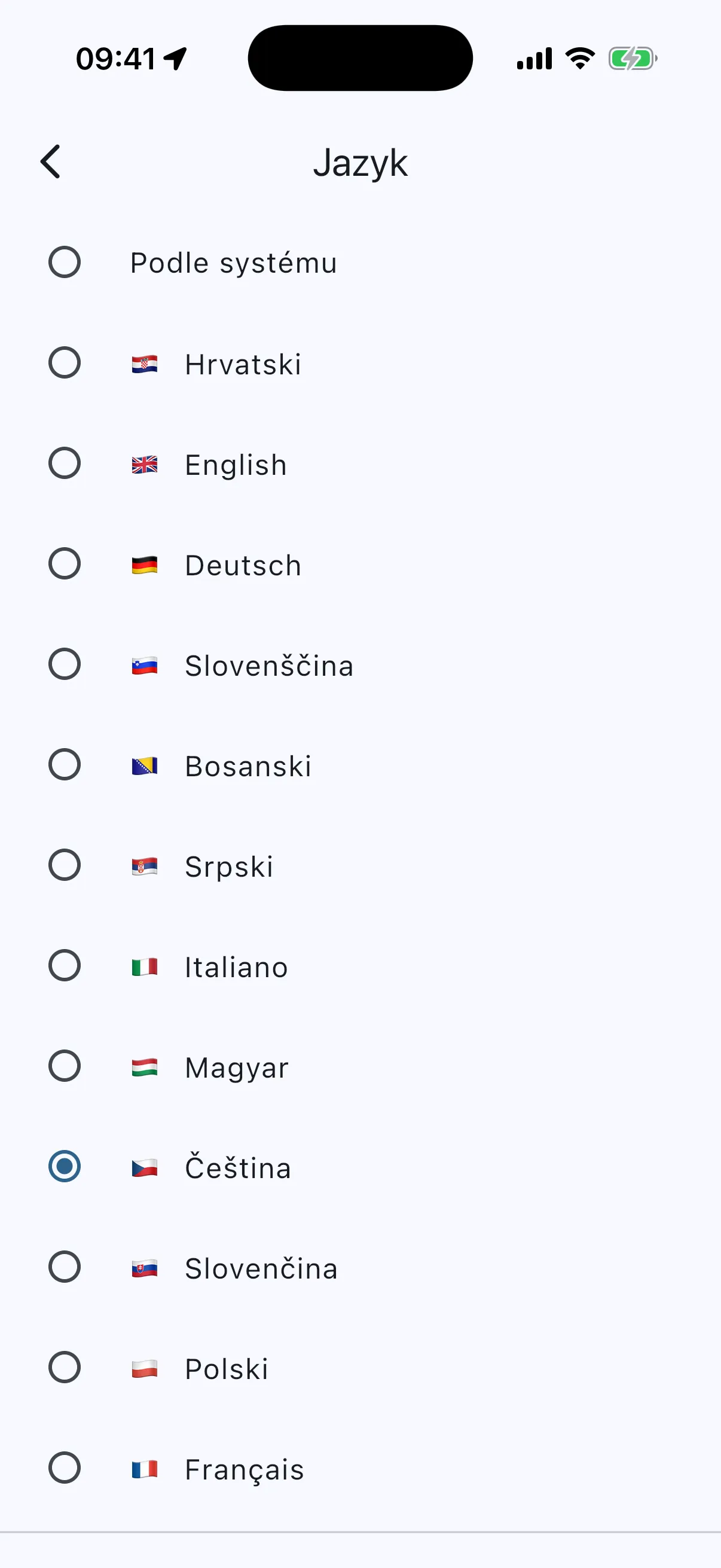 Language list