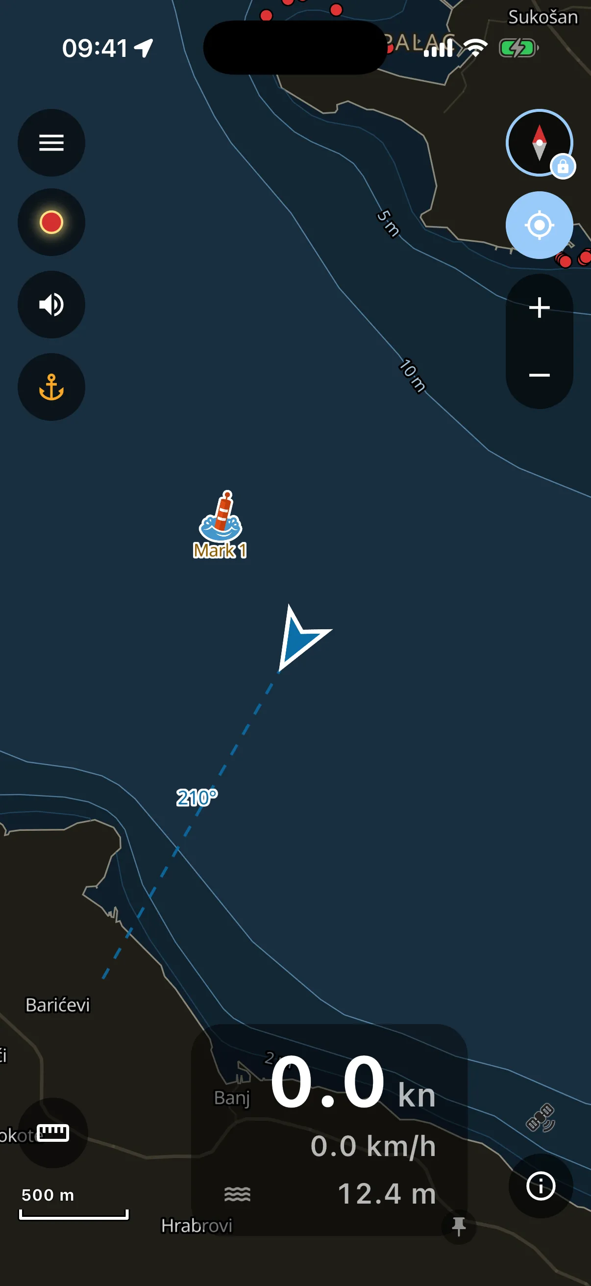 Chart in night mode